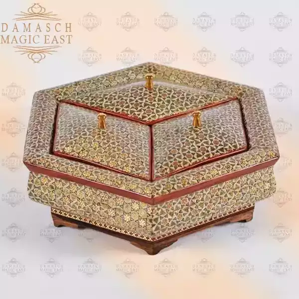 Compartment chocolate box/ divided box/ Home decor /mosaic box inlay with Copper / packaging/ Christmas Gift