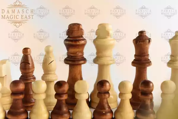21" wooden Chess set & backgammon set handmade board hand inlay with mother of pearls Chess gift board