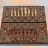 Foldable Chess board & backgammon board Super HQ Inlay with Mother of Pearls Mosaic Wood Handcraft