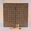 21" wooden Chess set & backgammon set handmade board hand inlay with mother of pearls Chess gift board