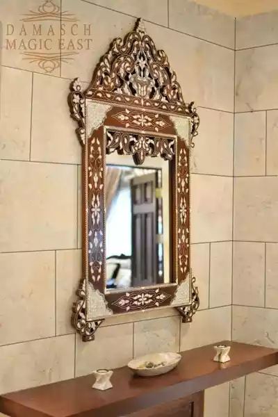 handmade Mirror - by the Finest Walnut and Hand inlay with Mother of Pearl handmade, HOME DECOR, wall decor