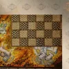 20" Chess set - pieces included - HAND PAINTED - inlay with copper - wooden chess board, Handmade - Christmas gift