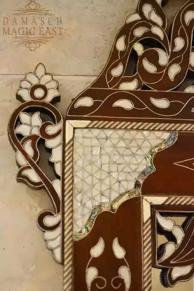 handmade Mirror - by the Finest Walnut and Hand inlay with Mother of Pearl handmade, HOME DECOR, wall decor