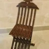 Vintage Wooden Chair , Curved Chair, Furniture, Folding Chair, home decor, seat, accent chair, vanity chair/ hand crafted/ Christmas gift