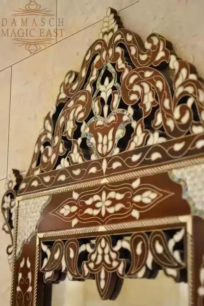 handmade Mirror - by the Finest Walnut and Hand inlay with Mother of Pearl handmade, HOME DECOR, wall decor