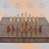 21" wooden Chess set & backgammon set handmade board hand inlay with mother of pearls Chess gift board