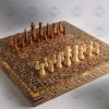 Chess set & Backgammon board, backgammon set amazing quality, wooden inlaid with mother of pearl, board games, Christmas gift Chess board