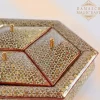 Compartment chocolate box/ divided box/ Home decor /mosaic box inlay with Copper / packaging/ Christmas Gift