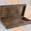 Foldable Chess board & backgammon board Super HQ Inlay with Mother of Pearls Mosaic Wood Handcraft