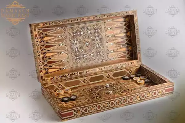 7edit-3 Chess set & Backgammon board, backgammon set amazing quality, wooden inlaid with mother of pearl, board games, Christmas gift Chess board