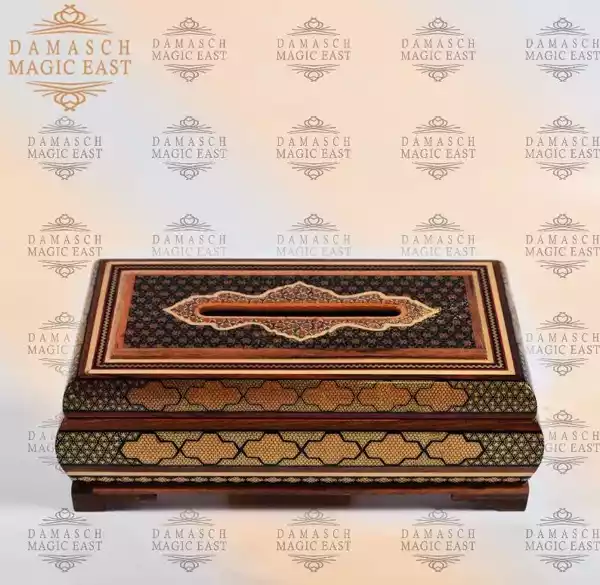 Tissue Wooden box/ Chocolate Box/ Tea box/  Handmade box /wooden box /mosaic box inlay with Copper /Christmas Gift/ Gift for mom
