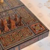 21" wooden Chess set & backgammon set handmade board hand inlay with mother of pearls Chess gift board
