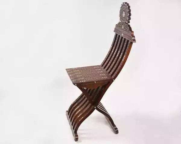 IMG-20230322-WA0025 Vintage Wooden Chair , Curved Chair, Furniture, Folding Chair, home decor, seat, accent chair, vanity chair/ hand crafted/ Christmas gift