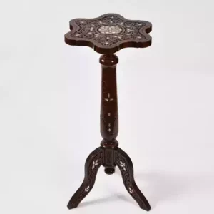 A distinctive and luxurious desk set, handcrafted from lemon wood and inlaid with copper
