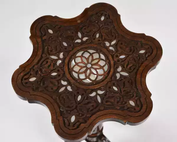 IMG-20230322-WA0033 Wooden Table, handmade - mosaic - Side table - Tea table - Coffee table - mother of pearl inlaid - Wooden decor - home decor