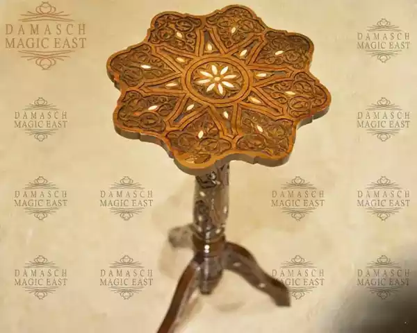 WhatsApp-Image-2022-03-19-at-1.18.23-AM Wooden Table, handmade - mosaic - Side table - Tea table - Coffee table - mother of pearl inlaid - Wooden decor - home decor