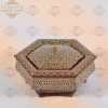 SET Mini chocolate Boxes, 3 pieces/wooden boxs/ Home decor /mosaic boxs inlay with Copper /Christmas Gift/gift for her