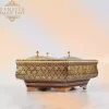Golden Copper jewelry Box/ Home decor /mosaic box inlay with Copper /Christmas Gift/golden giftmother day