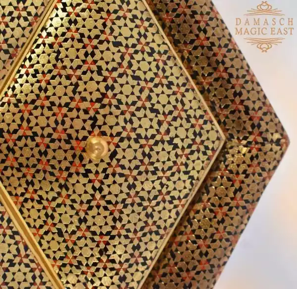 Golden Copper jewelry Box/ Home decor /mosaic box inlay with Copper /Christmas Gift/golden giftmother day