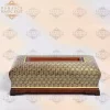 Handmade Wooden tissue Box /wooden box/ fall Home decor /mosaic box inlay with Copper /Christmas Gift/ Gift for he