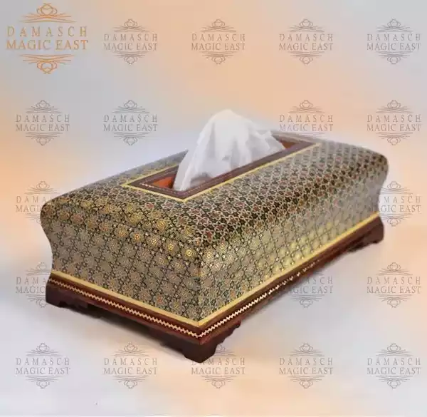 Handmade Wooden tissue Box /wooden box/ fall Home decor /mosaic box inlay with Copper /Christmas Gift/ Gift for he