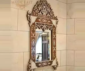 handmade Mirror - by the Finest Walnut and Hand inlay with Mother of Pearl handmade, HOME DECOR, wall decor