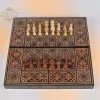 Foldable Chess board & backgammon board Super HQ Inlay with Mother of Pearls Mosaic Wood Handcraft