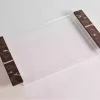 handmade tray a stunning fusion of acrylic & wooden inlaid with pearl pieces in a wonderful geometric shape tray