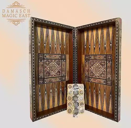 007 wooden Chess set & backgammon set handmade board hand inlay with mother of pearls Chess gift board