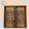 wooden Chess set & backgammon set handmade board hand inlay with mother of pearls Chess gift board