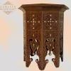 Handmade wooden Coffee table octagon -mother of pearl inlaid-Handmade octagon table - home decor - Vintage - entryway - home decor