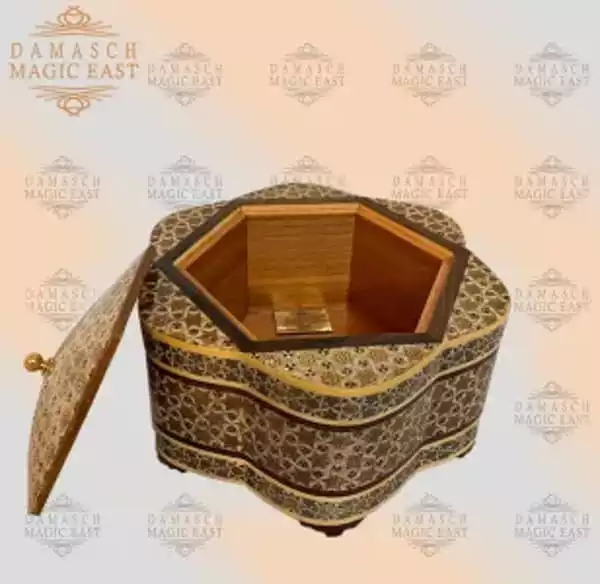 mini chocolate box / box for girls / wooden box / home decor /mosaic box inlay with Copper / Christmas gift /gift for her