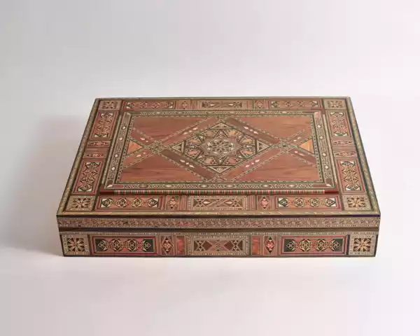 Large mosaic sweets box, chocolate Box, Wooden box, Storage box, decorated with Mother Of Pearls ,handmade decor.