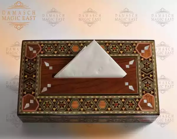 Handmade Tissue Box/ rectangular tissue box/ Home decor /mosaic box inlay with mother of pearl/ lined inside /Christmas Gift