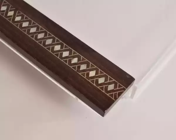 handmade tray a stunning fusion of acrylic & wooden inlaid with pearl pieces in a wonderful geometric shape tray