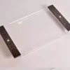 handmade tray a stunning fusion of acrylic & wooden inlaid with pearl pieces in a wonderful geometric shape tray