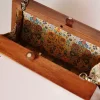 Handmade women's handbag inlaid with natural mother-of-pearl