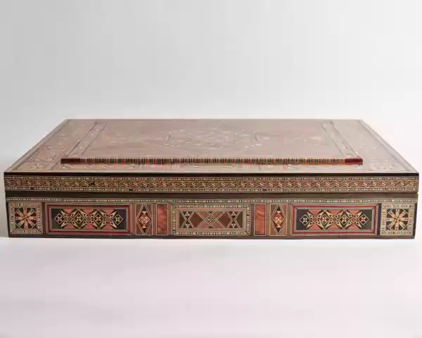 Large mosaic sweets box, chocolate Box, Wooden box, Storage box, decorated with Mother Of Pearls ,handmade decor.