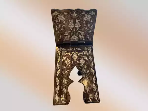 Large wooden Handcrafted Mother of Pearl Inlaid Quran stand islamic Muslim Gift.