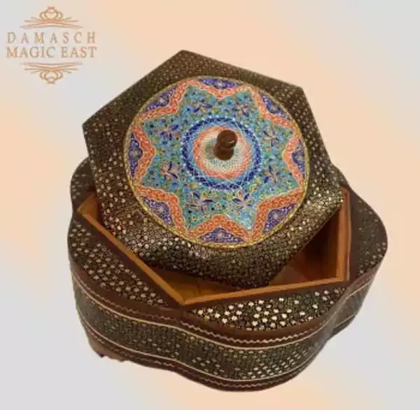 Hand-painted Chocolate Box / home decor /mosaic box inlay with Copper /Christmas Gift/ gift packaging /gift mother's Day