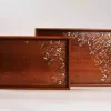 Handmade wooden tray rectangle tray inlay with mother of pearl pieces at the form of the amazing arabic calligraphy