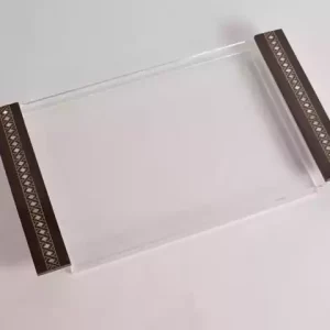 amazing tray with Plexi cover inlaid with mother of pearl
