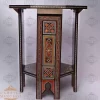 Handmade octagonal wooden damask mosaic table