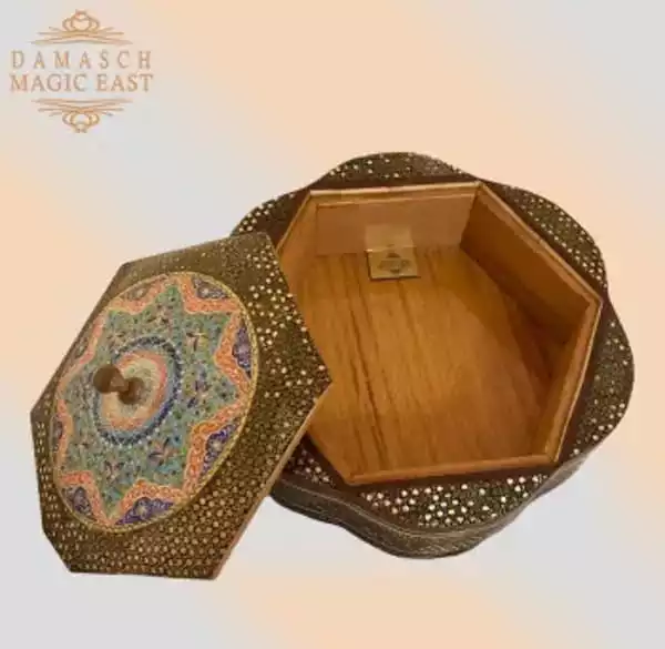 Hand-painted Chocolate Box / home decor /mosaic box inlay with Copper /Christmas Gift/ gift packaging /gift mother's Day