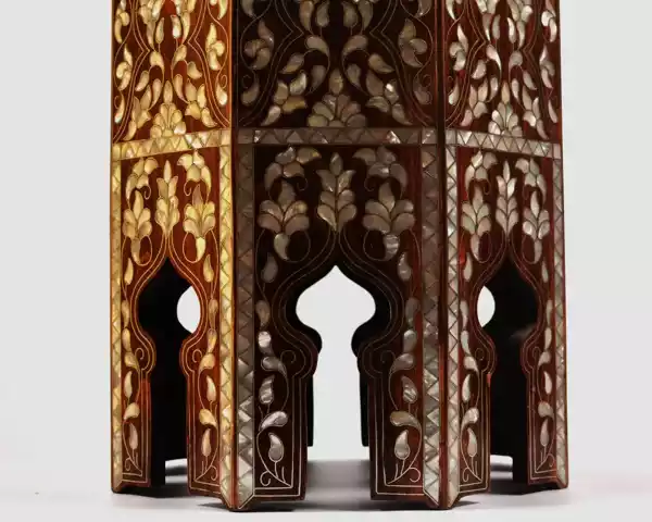 6 Handmade wooden Coffee table - mother of pearl inlaid - Handmade Octagonal table - designs - Vintage - entryway - home decor