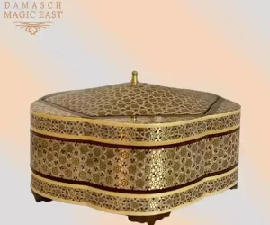 hand painted box / chocolate box/ handmade box/ eid gift / mosaic box inlay with copper /christmas gift/ birthday gift