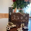 Handmade women's handbag inlaid with natural mother-of-pearl