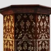 Handmade wooden Coffee table - mother of pearl inlaid - Handmade Octagonal table - designs - Vintage - entryway - home decor