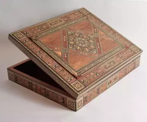 Large mosaic sweets box, chocolate Box, Wooden box, Storage box, decorated with Mother Of Pearls ,handmade decor.