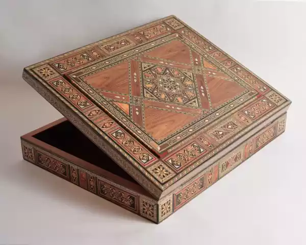 Large mosaic sweets box, chocolate Box, Wooden box, Storage box, decorated with Mother Of Pearls ,handmade decor.